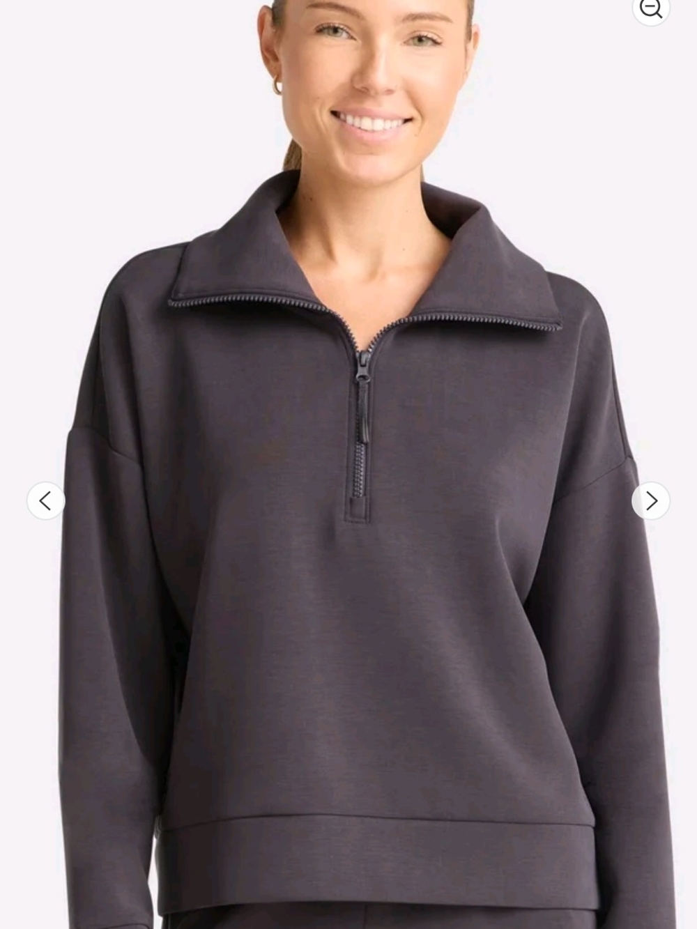 Avia Charcoal Half-Zip Pullover SZ XS